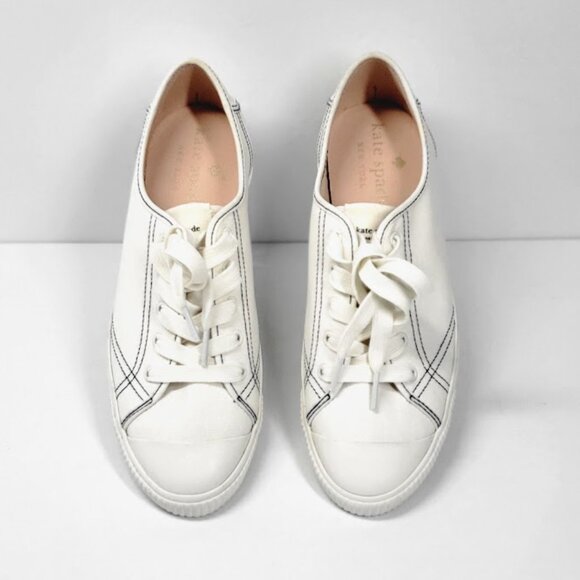 KATE SPADE tommi canvas sneakers Sz 8.5 NEW - Picture 2 of 8